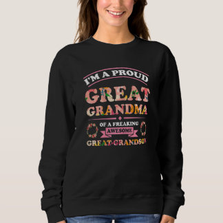 Womens I'm a proud great grandma great grandmother T Shirt