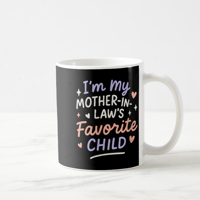 Womens I'm My Mother In Law's Favorite Child V-nec Kaffemugg (Höger)