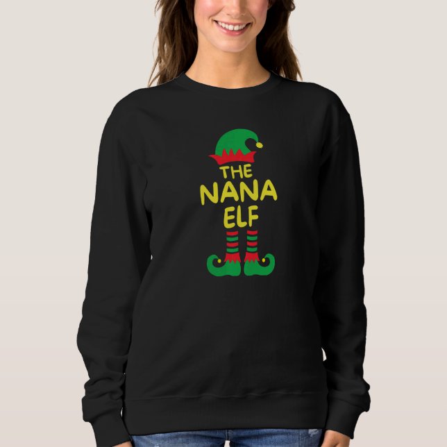 Womens I'm Nana Elf Family Matching Group Christma T Shirt (Framsida)