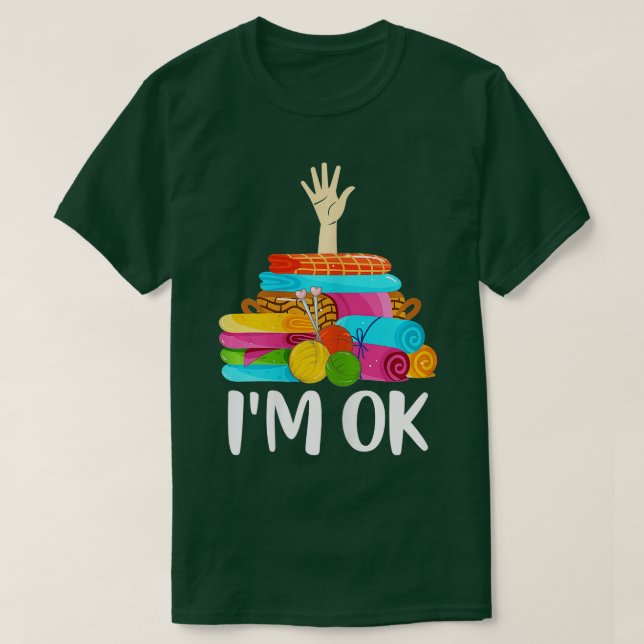 Womens Im OK Sewing Hand Pun Tee Quilting Älskare  (Design framsida)