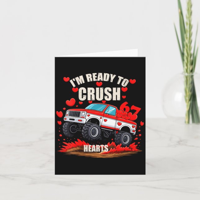 Women's I'm Ready To Crush 6 7 Hearts Truck Funny  Kort (Framsida)