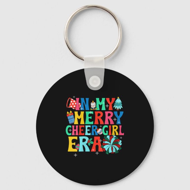 Womens In My Merry Cheer Girl Era Christmas Cheerl Nyckelring (Framsida)