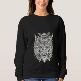 Womens Indonesia Barong Shirt Bali Mask Shirt Bal T