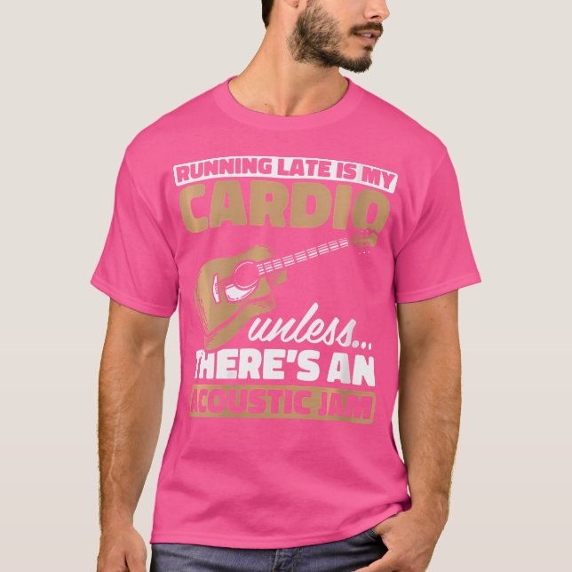 Womens Instrument Guitarist - Acoustic Guitar T Shirt (Framsida)