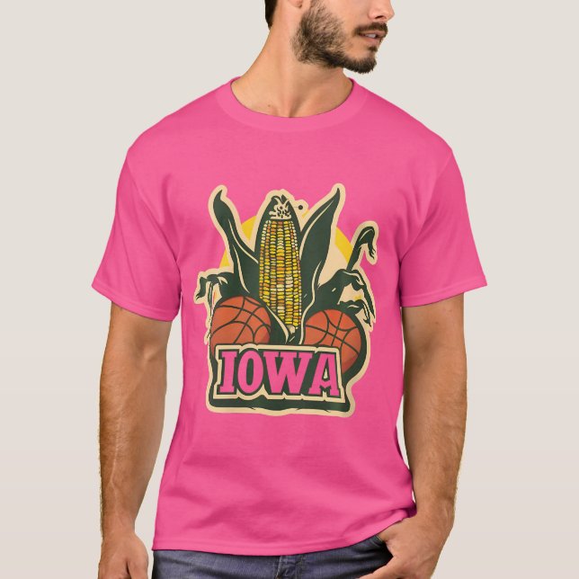 Womens Iowa des Moines Maj på Cob Basketball T Shirt (Framsida)