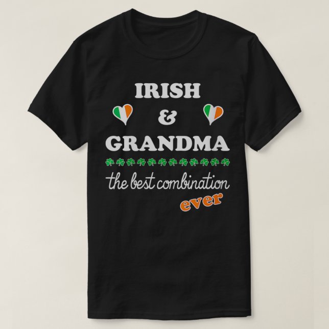 Womens Irish och Grandma Best Irish Granny VNeck T Shirt (Design framsida)