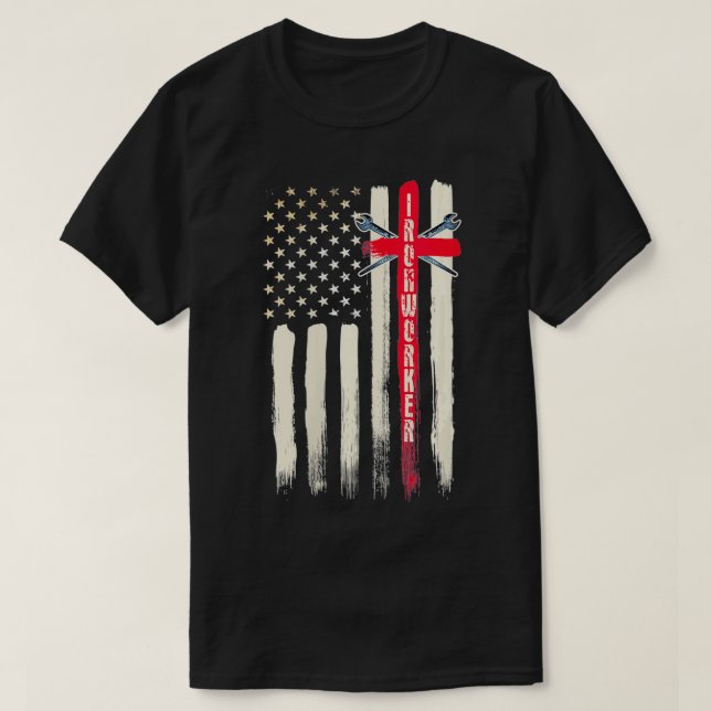Womens Ironworkers Gift Religiösa Christan Kor T Shirt (Design framsida)