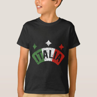 Womens Italia Italia Flagga Distress Italien Famil T Shirt