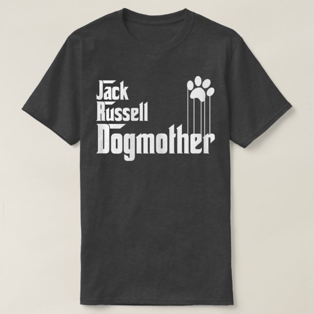 Womens Jack Russell Hund Mamma, Jack Russell Hund  T Shirt (Design framsida)