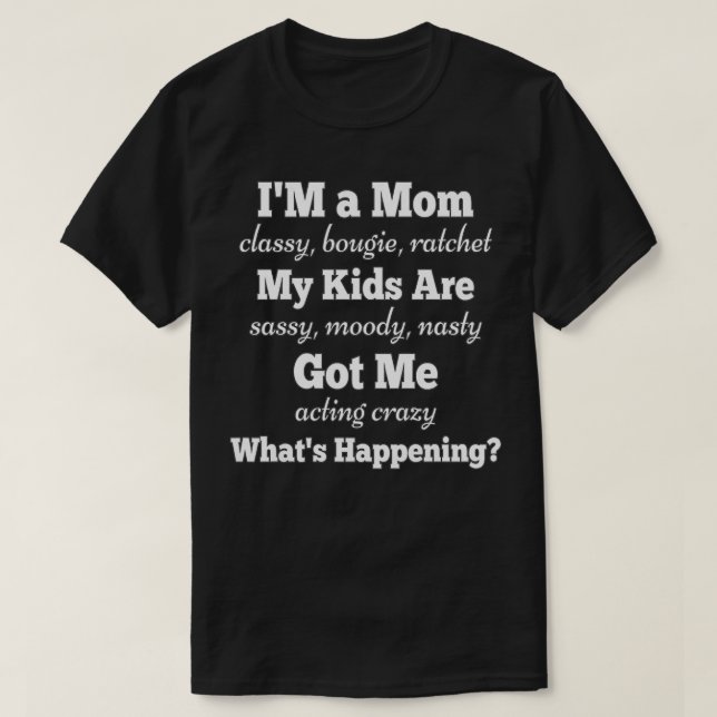 Womens jag är en Mamma Classy Bougie Ratchet Premi T Shirt (Design framsida)