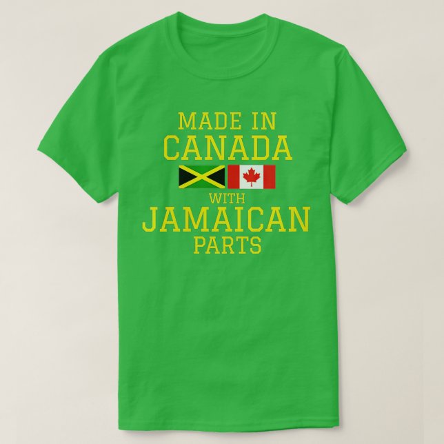 Womens Jamaican Canadian, tillverkad i Kanada med  T Shirt (Design framsida)