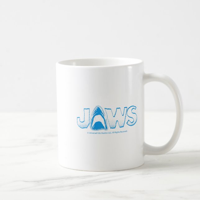 Womens Jaws 2025 Clic Shark Movie Icon Design V-ne Kaffemugg (Höger)