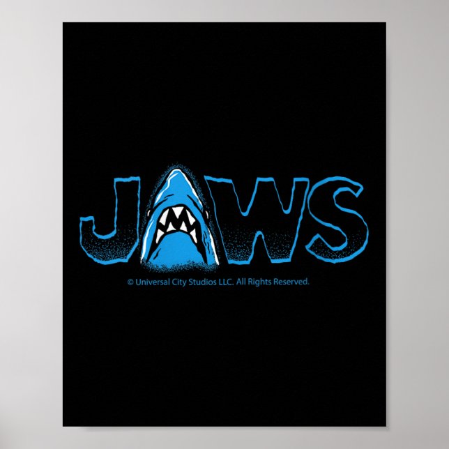 Womens Jaws 2025 Clic Shark Movie Icon Design V-ne Poster (Framsidan)