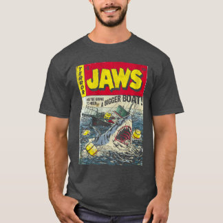 Womens Jaws Pulp Attack Comic Cover VNeck retro T Shirt