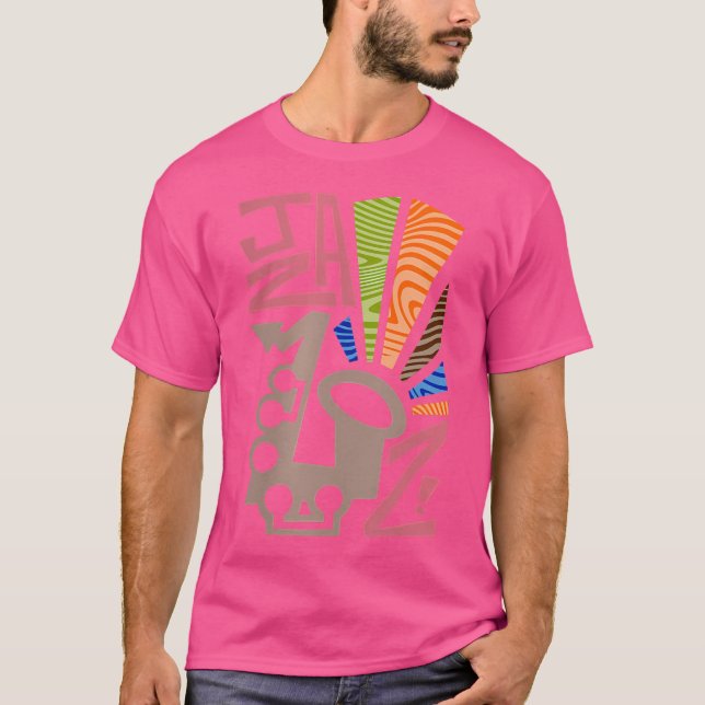 Womens Jazz Saxophone T Shirt (Framsida)