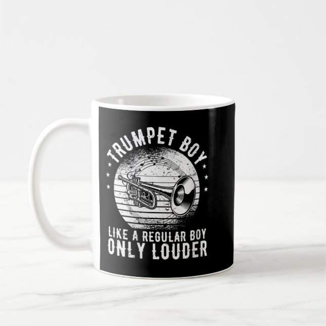 Womens Jazz Trumpet Boy March Band VNeck Kaffemugg (Vänster)