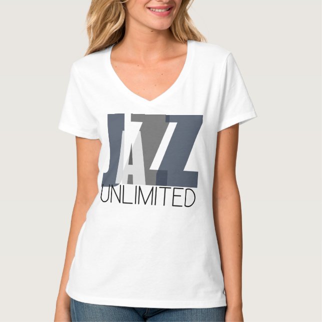 Women's Jazz Unlimited Basic V-Neck T Shirt (Framsida)