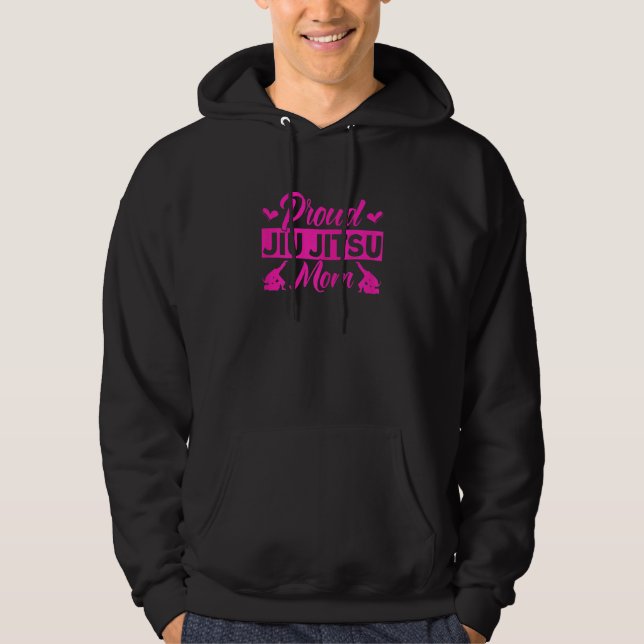 Womens Jiu Jitsu Vintage Jiu Jitsu Mom Hoodie (Framsida)