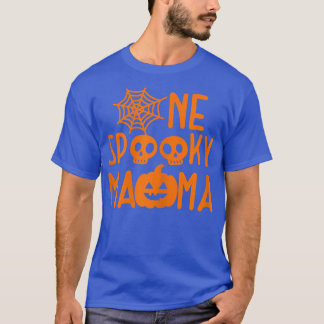 Womens JO5E One Spooky Mamma Pumpkin Autumn Mamma  T Shirt
