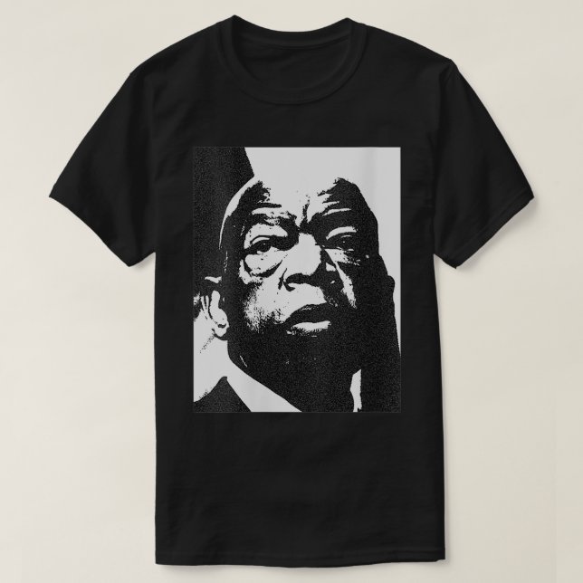 Womens John Lewis Black and White VNeck T Shirt (Design framsida)