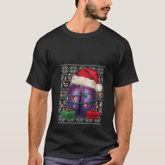 Womens Julafton Sweater Stil Ugly Santa Hat Plum F T Shirt