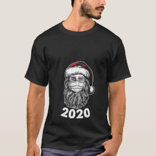 Womens Jultomten Beard Ed Ansikte Mask 2020 Coola  T Shirt