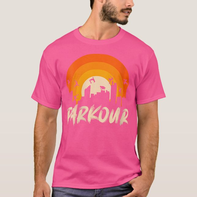 Womens Jumping On Building Parkour T Shirt (Framsida)