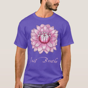 Womens Just Breathe Rosa Lotus Ballerina Vatten Li T Shirt