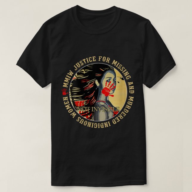 Womens Justice For MMIW Missing Murdered Indigenou T Shirt (Design framsida)