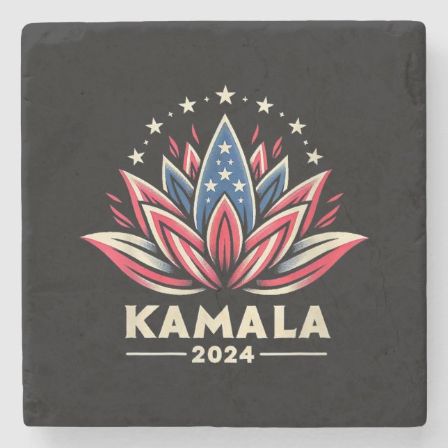 Womens Kamala Harris 2024 President Kampanj am Stenunderlägg (Framsidan)