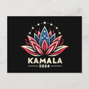 Womens Kamala Harris 2024 President Kampanj am Vykort