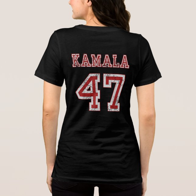 Womens Kamala Harris för president Harris 47 T Shirt (Baksida)