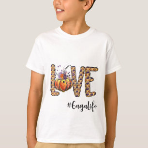Womens Kärlek Gaga Life Pumpkin Autumn Halloween T Shirt