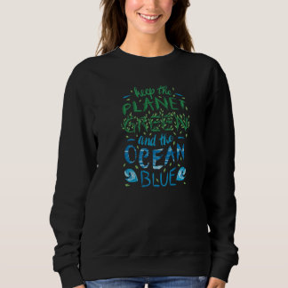 Womens Kärlek Planet Earth Oceans Miljökrig T Shirt