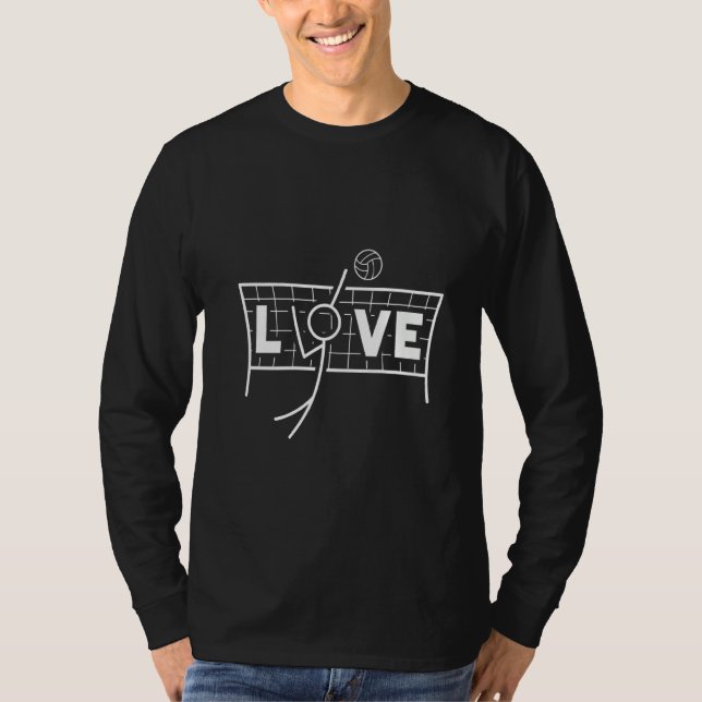 Womens Kärlek Volleyball T Shirt (Framsida)