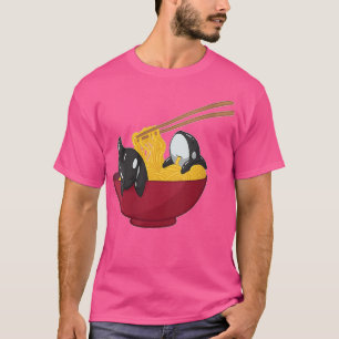 Womens Kawaii Anime Japansk Ramen Noodles Orca Wh T Shirt