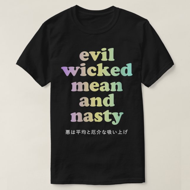 Womens Kawaii japansk Tet Pastel Goth Evil Wicked T Shirt (Design framsida)