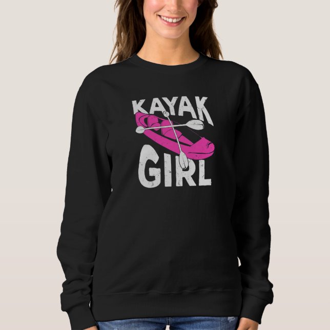 Womens Kayaking Design for a Kayak Girl Premium T Shirt (Framsida)