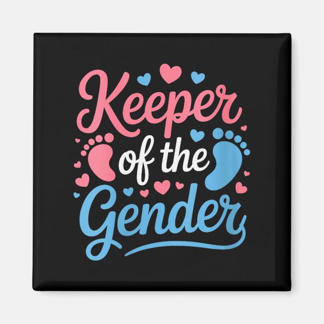 Womens Keeper Of The Gender, Pregnancy Reveal Gend Magnet (Framsidan)