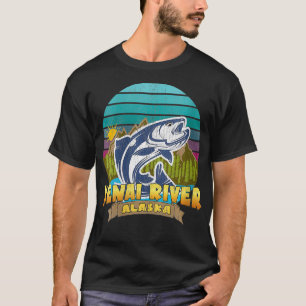 Womens KENAI RIVER ALASKA Salmon Fishing Vacation T Shirt