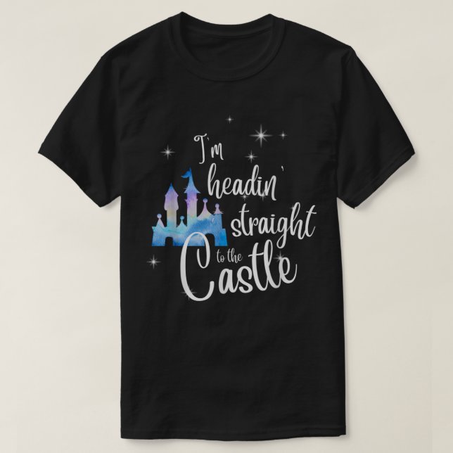 Womens Kids Cute Watercolor Castle Magic Cinderell T Shirt (Design framsida)