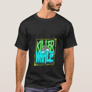 Womens Killer Whale Ocean Orcas V-Nacke T Shirt