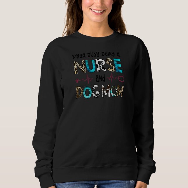 Womens Kinda Busy är en sjukse Mamma Leopard Mor T Shirt (Framsida)