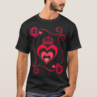 Womens King And Queen Halloween Tee Queen Of Heart