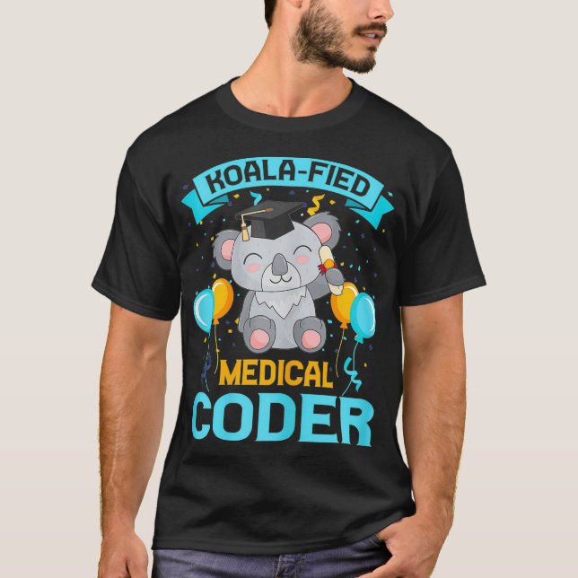 Womens Koala Koalafied Medical Coder Nurse Graduat T Shirt (Framsida)