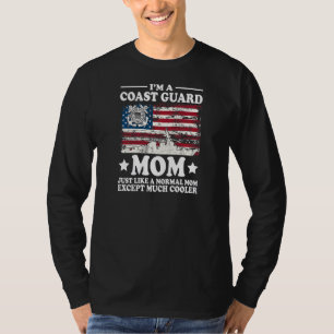 Womens Kusten Guard Mamma American Flagga Military T Shirt