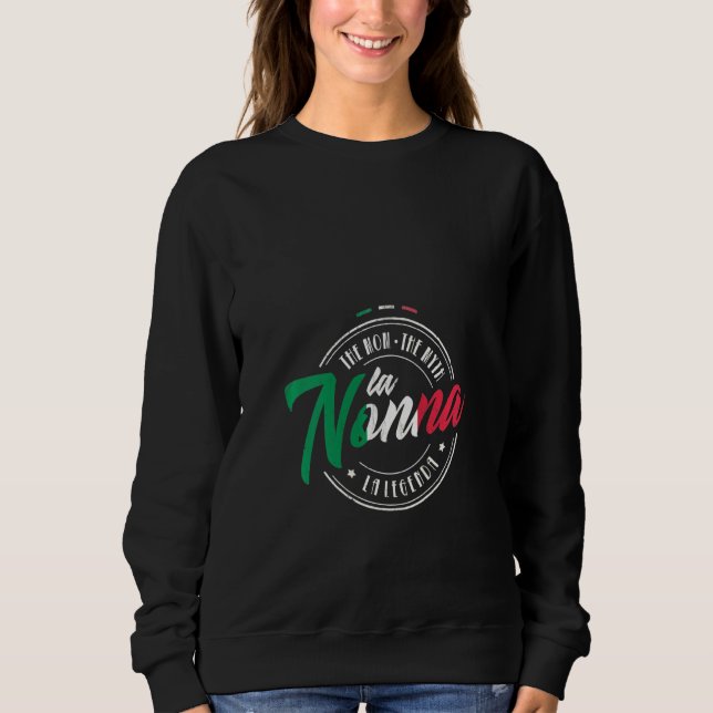 Womens La Nonna Italias Grandma Retrött Mamma Gran T Shirt (Framsida)