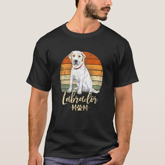 Womens Labrador Mamma Retro Labrador Retriever Hun T Shirt (Framsida)