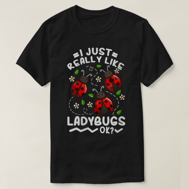 Womens Ladybug Insekt Entomology VNeck T Shirt (Design framsida)