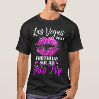 Womens Las Vegas Girls Resa 2021 Vacation Rosa Lip T Shirt
